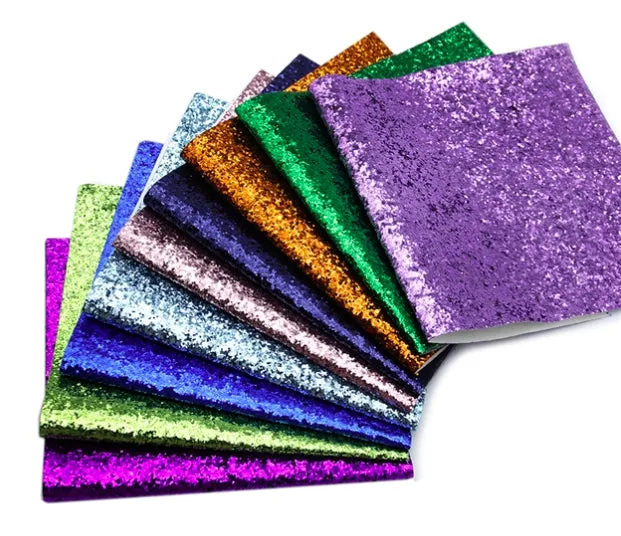 Chunky Glitter Faux Leather Sheet
