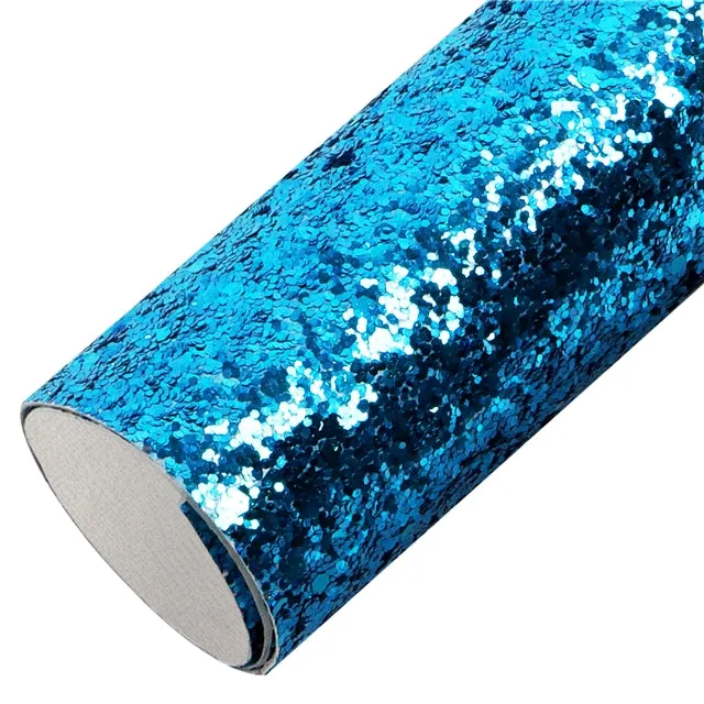 Chunky Glitter Faux Leather Sheet