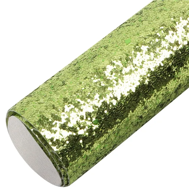 Chunky Glitter Faux Leather Sheet
