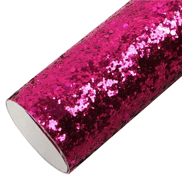 Chunky Glitter Faux Leather Sheet