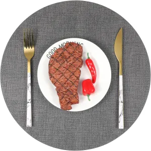 Ciieeo 4 Pack Heatproof Table Mats Round Non-Slip Wear-Resistant for Dining Kitchen and Party Settings