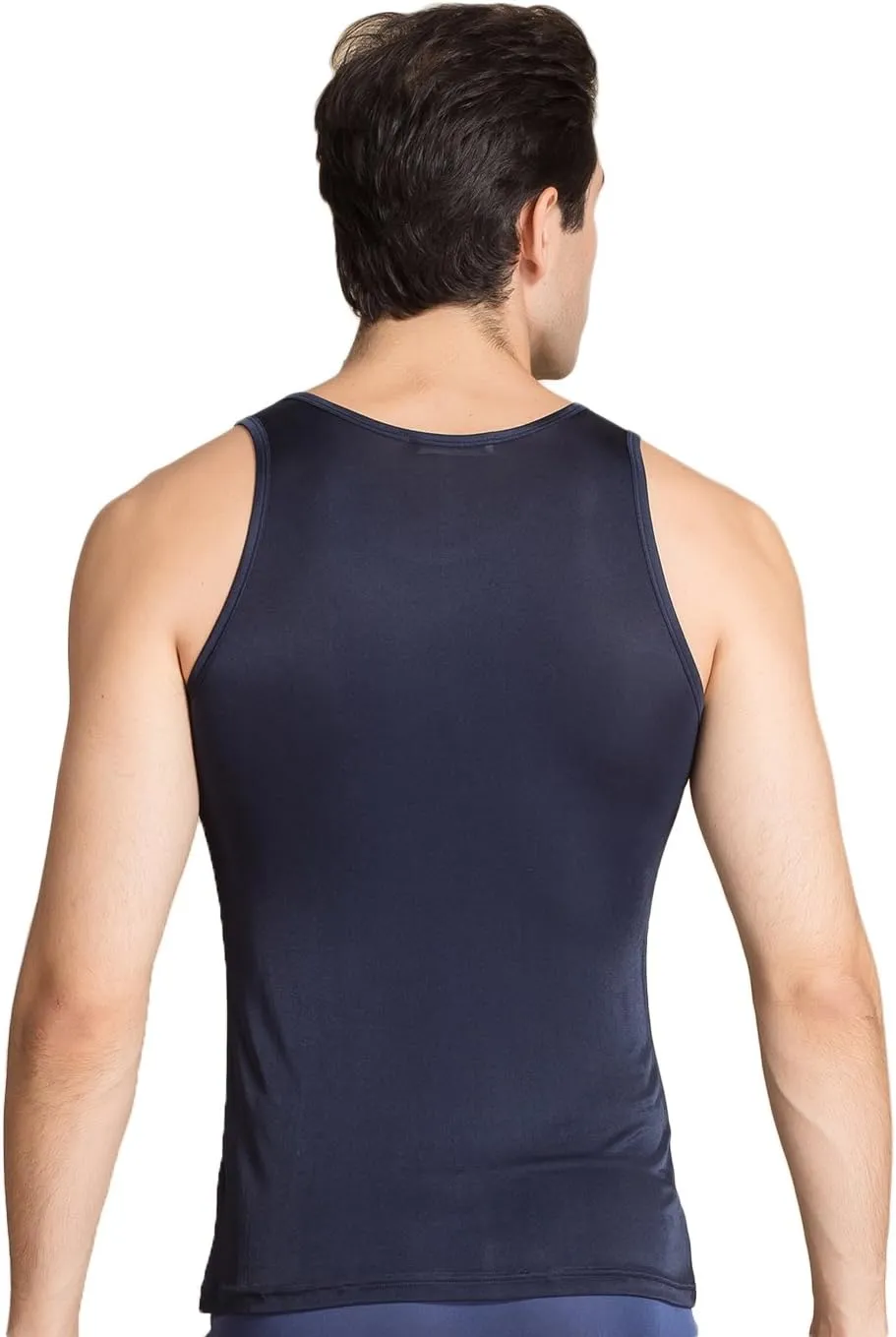 CLC Men's Mulberry Silk Camisole Sleeveless Shirt Tank Tops Knit Fabric