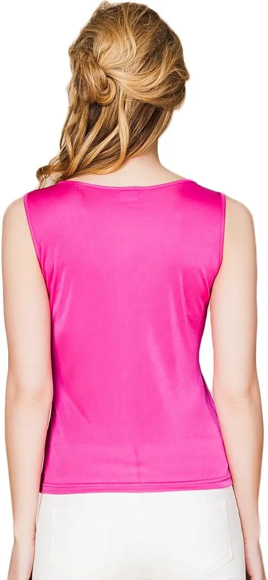 CLC Women's Mulberry Silk Camisole Sleeveless Shirt Tank Tops Double Knit