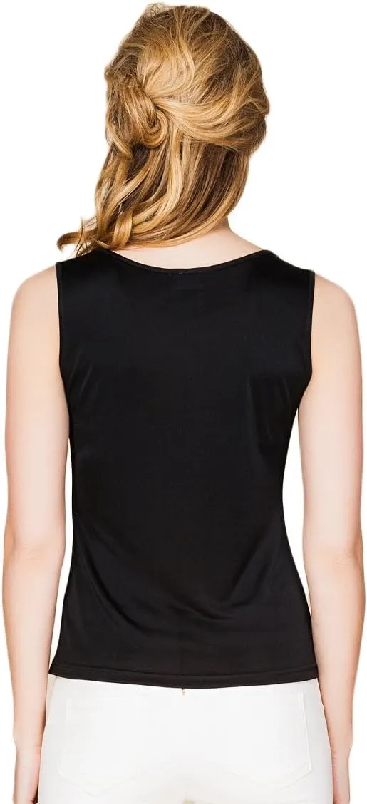 CLC Women's Mulberry Silk Camisole Sleeveless Shirt Tank Tops Double Knit