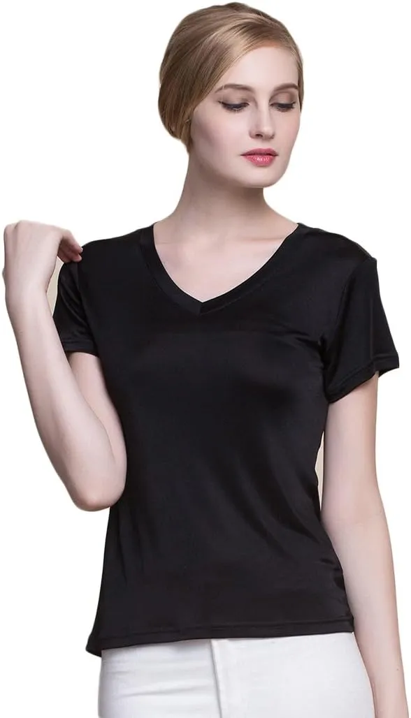 CLC Women's Mulberry Silk Camisole V-Neck T-Shirt Tank Tops