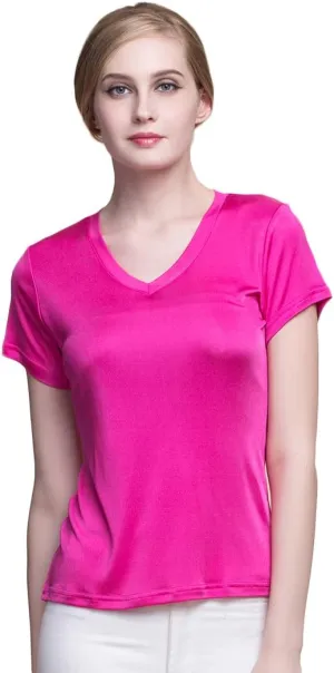 CLC Women's Mulberry Silk Camisole V-Neck T-Shirt Tank Tops