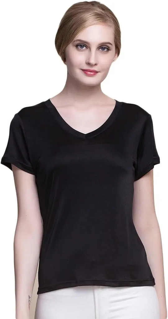 CLC Women's Mulberry Silk Camisole V-Neck T-Shirt Tank Tops