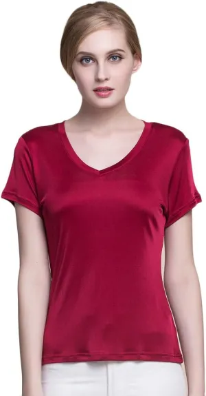 CLC Women's Mulberry Silk Camisole V-Neck T-Shirt Tank Tops