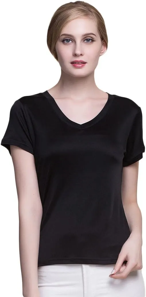 CLC Women's Mulberry Silk Camisole V-Neck T-Shirt Tank Tops