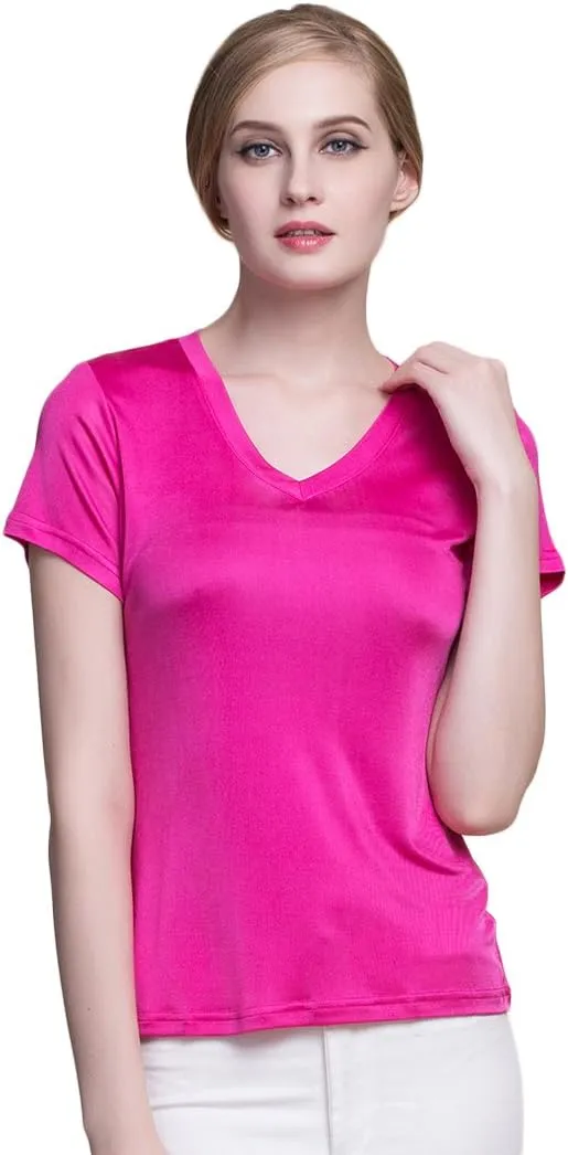 CLC Women's Mulberry Silk Camisole V-Neck T-Shirt Tank Tops
