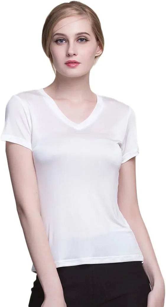 CLC Women's Mulberry Silk Camisole V-Neck T-Shirt Tank Tops