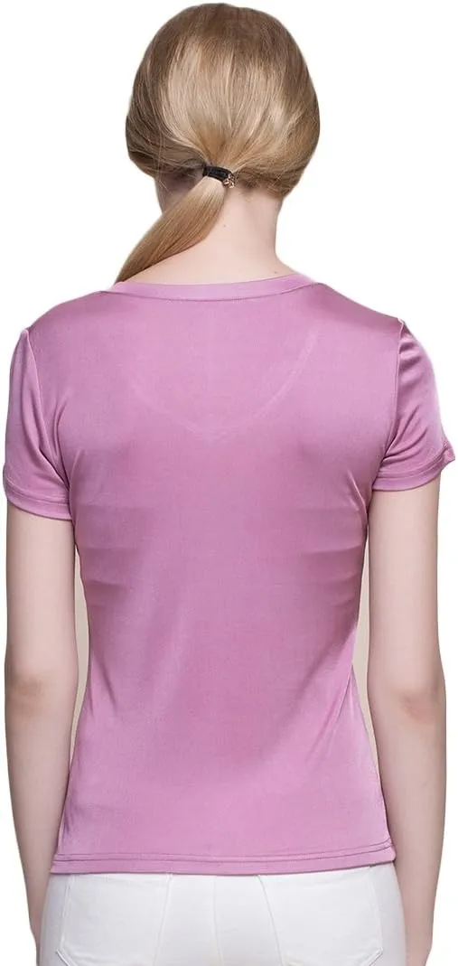 CLC Women's Mulberry Silk Camisole V-Neck T-Shirt Tank Tops