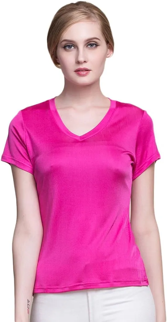 CLC Women's Mulberry Silk Camisole V-Neck T-Shirt Tank Tops