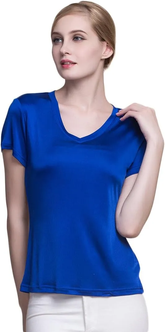 CLC Women's Mulberry Silk Camisole V-Neck T-Shirt Tank Tops