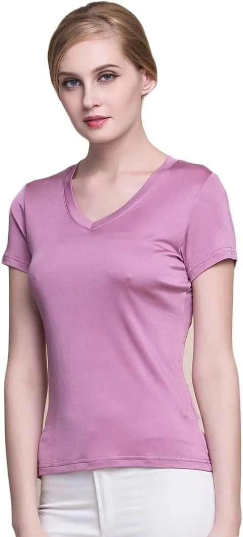 CLC Women's Mulberry Silk Camisole V-Neck T-Shirt Tank Tops