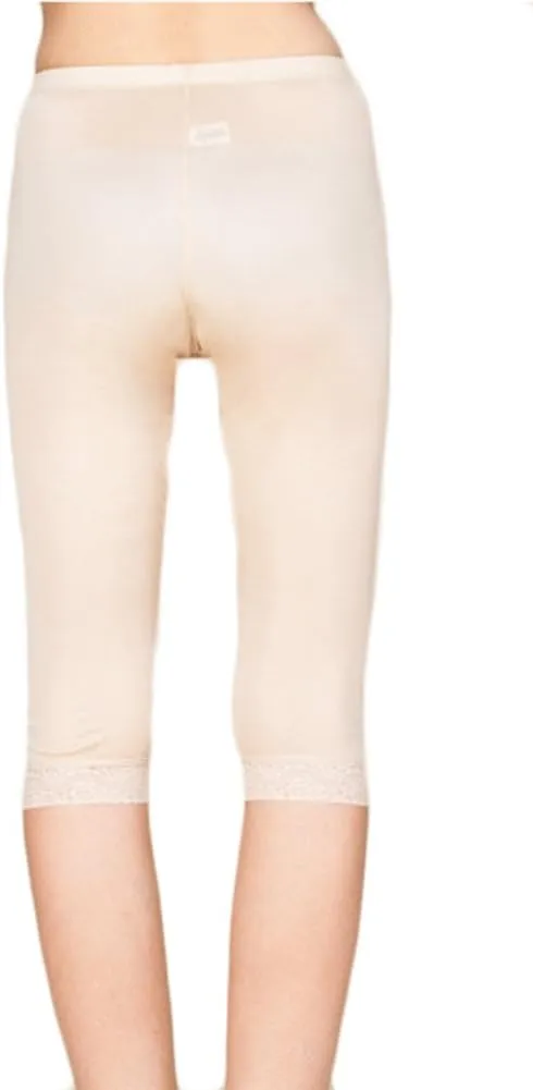 CLC Women's Mulberry Silk Leggings Knitted Anti-exposure Lace Underwear