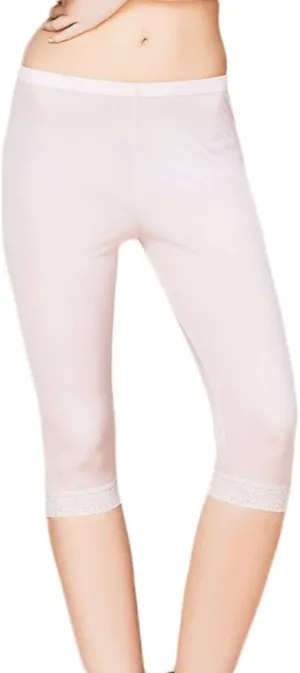 CLC Women's Mulberry Silk Leggings Knitted Anti-exposure Lace Underwear