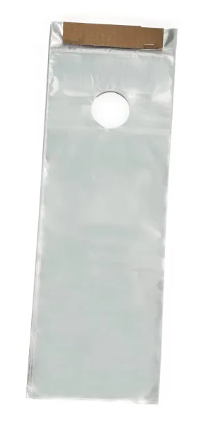 Clear 5 1/2" x 15" Plastic Poly Door Knob Hanger Bags for Flyers Promotions Marketing Mail Newspaper Hanging Bags Protect from Rain, Snow and Other Weather (300)