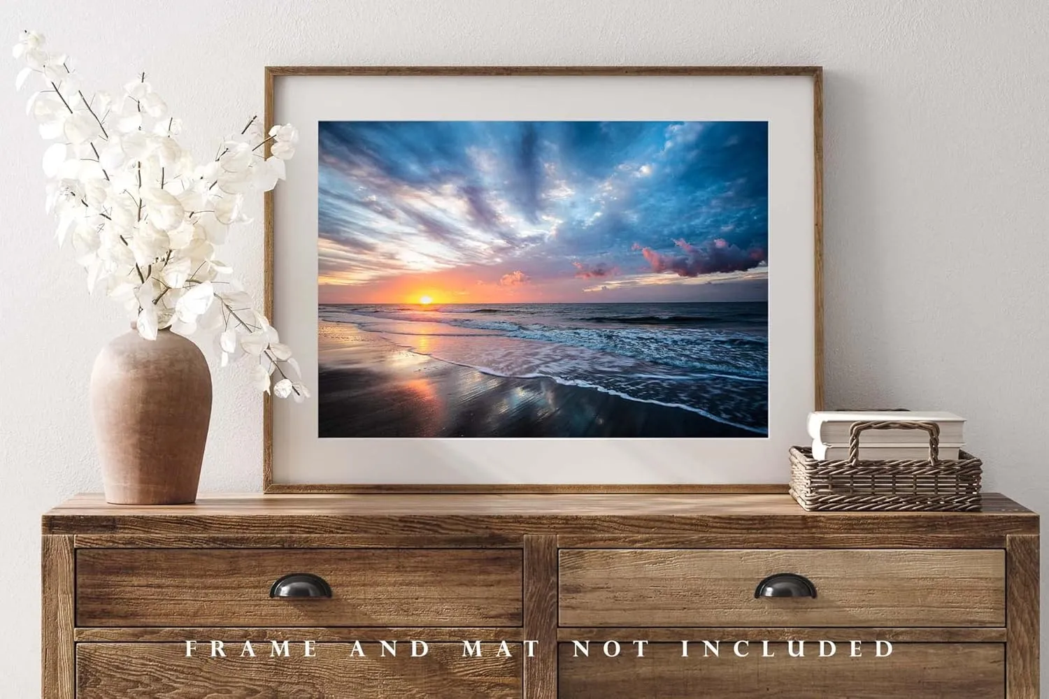 Coastal Photography Print (Not Framed) Picture of Scenic Sunrise Over Beach at Hilton Head Island South Carolina Ocean Wall Art Beach House Decor (24" x 36")