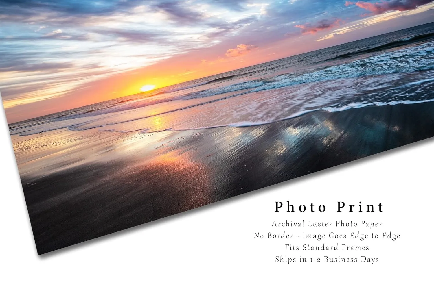 Coastal Photography Print (Not Framed) Picture of Scenic Sunrise Over Beach at Hilton Head Island South Carolina Ocean Wall Art Beach House Decor (24" x 36")