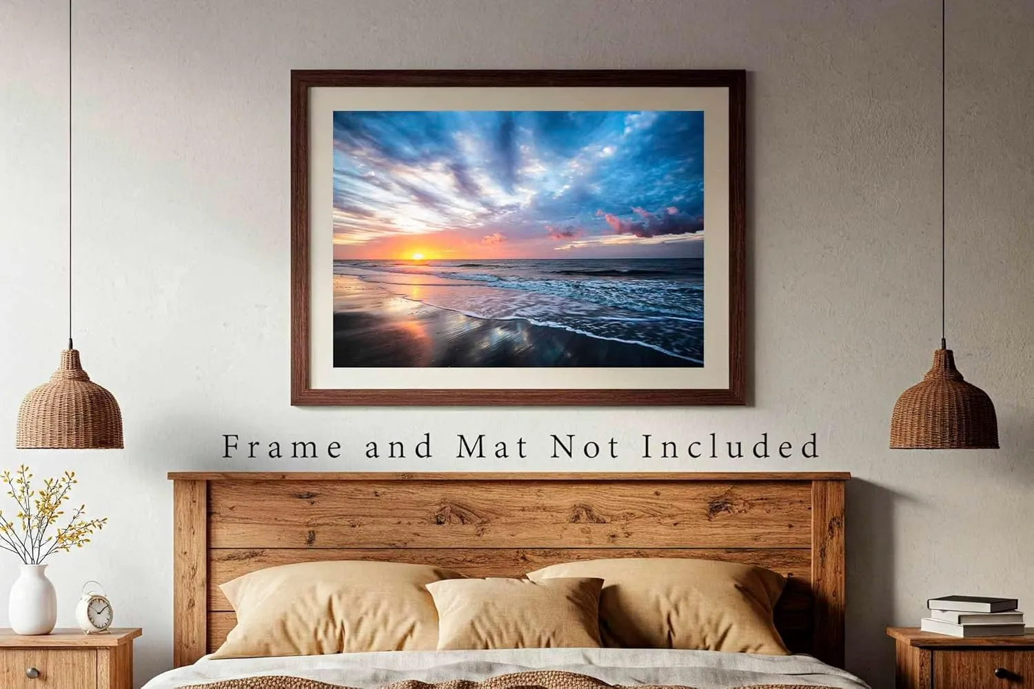 Coastal Photography Print (Not Framed) Picture of Scenic Sunrise Over Beach at Hilton Head Island South Carolina Ocean Wall Art Beach House Decor (24" x 36")