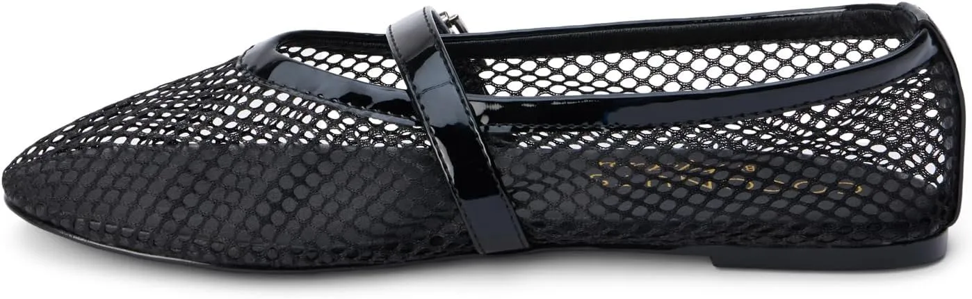 Coconuts by Matisse Womens Nolita Perforated Mary Jane Ballet Flats Casual - Black