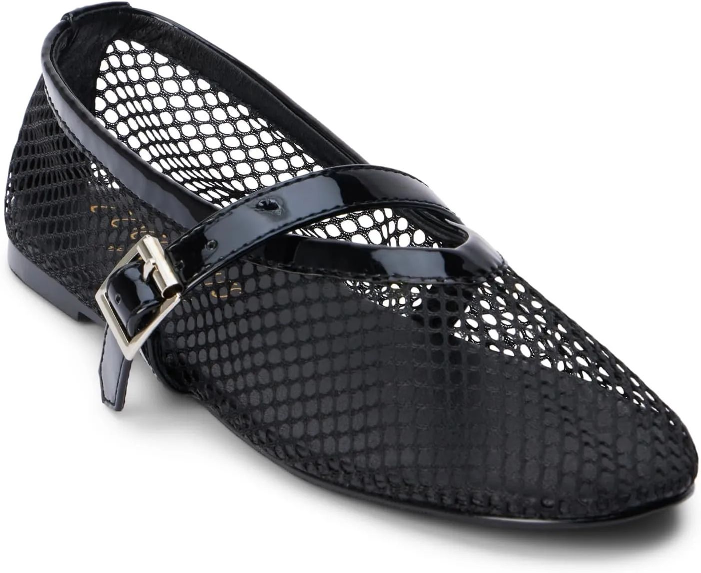 Coconuts by Matisse Womens Nolita Perforated Mary Jane Ballet Flats Casual - Black