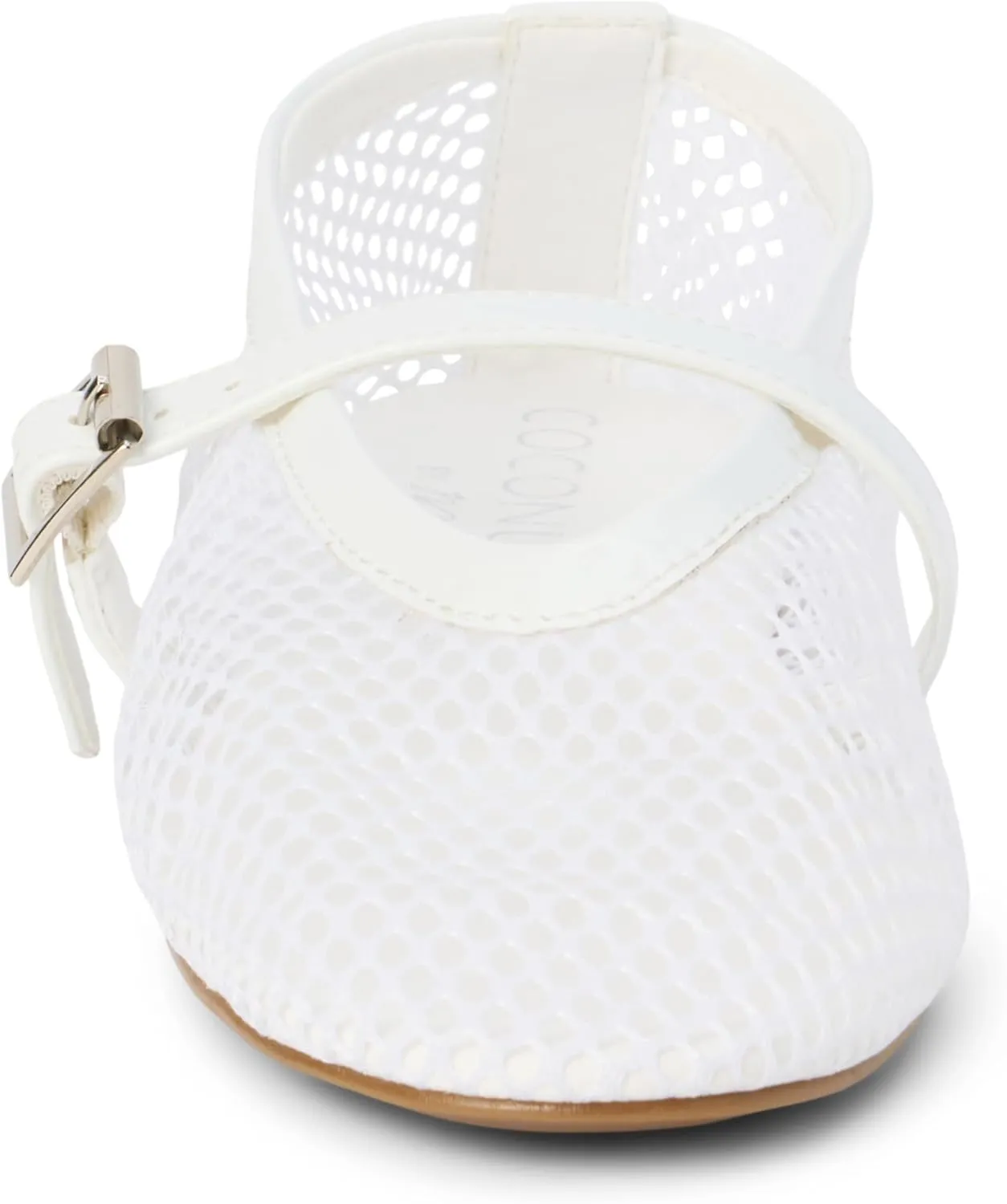 Coconuts by Matisse Womens Nolita Perforated Mary Jane Ballet Flats Casual - White