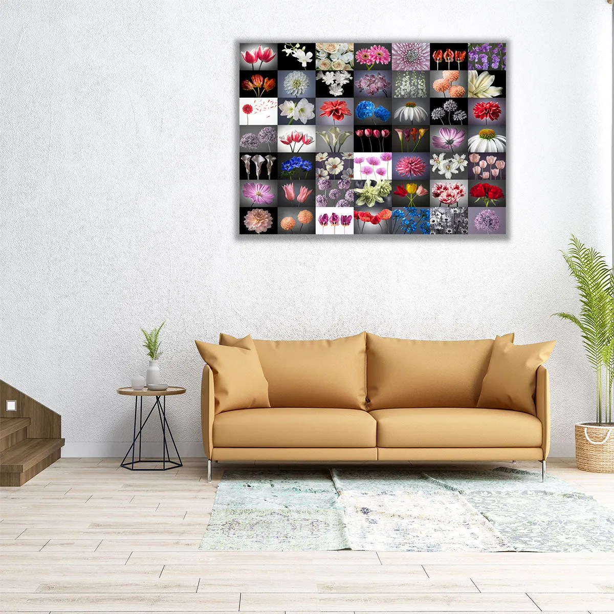Collage Of Flowers - Canvas Print Wall Art