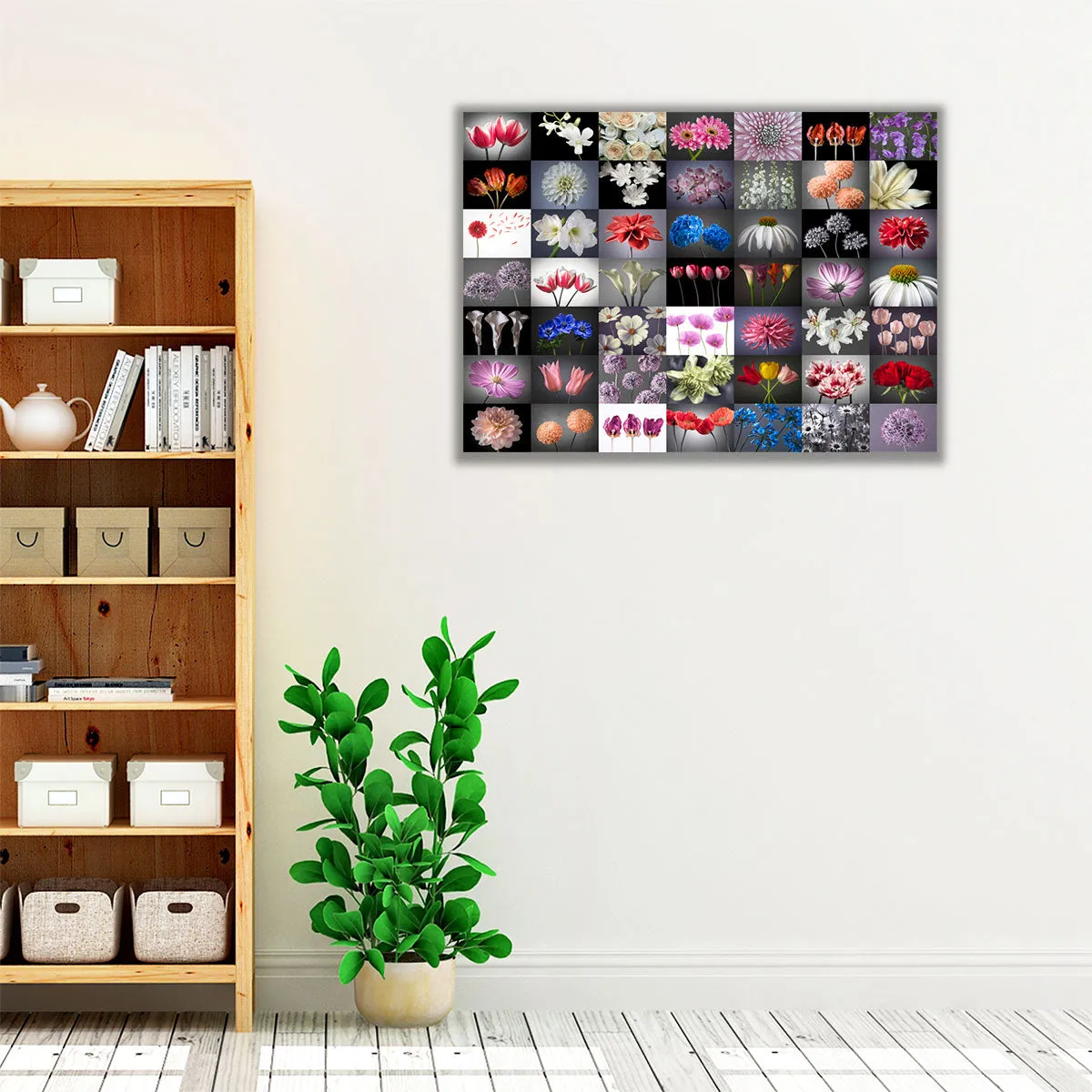 Collage Of Flowers - Canvas Print Wall Art