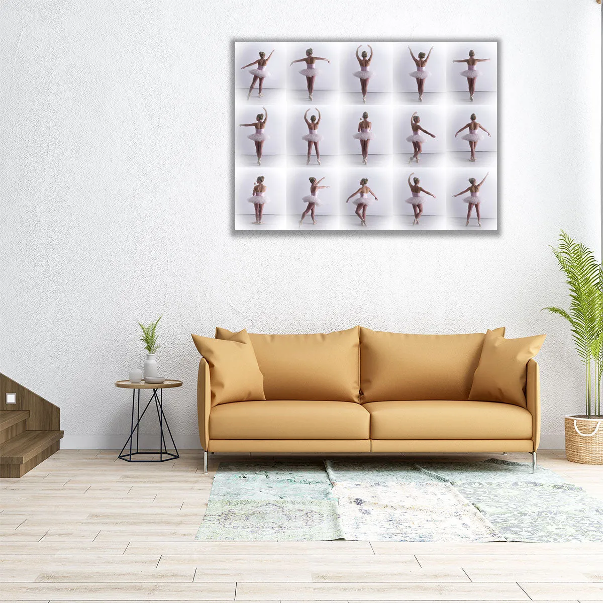 Collage Of Young Female Ballerina - Canvas Print Wall Art