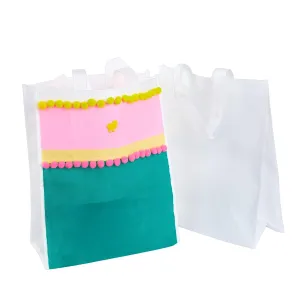 Colorations Decorate Your Own Shopping Tote, Set of 12 – DIY Craft Kit for Kids, Includes 12 White Fabric Tote Bags, Ready to Personalize – Makes a Great Gift Idea