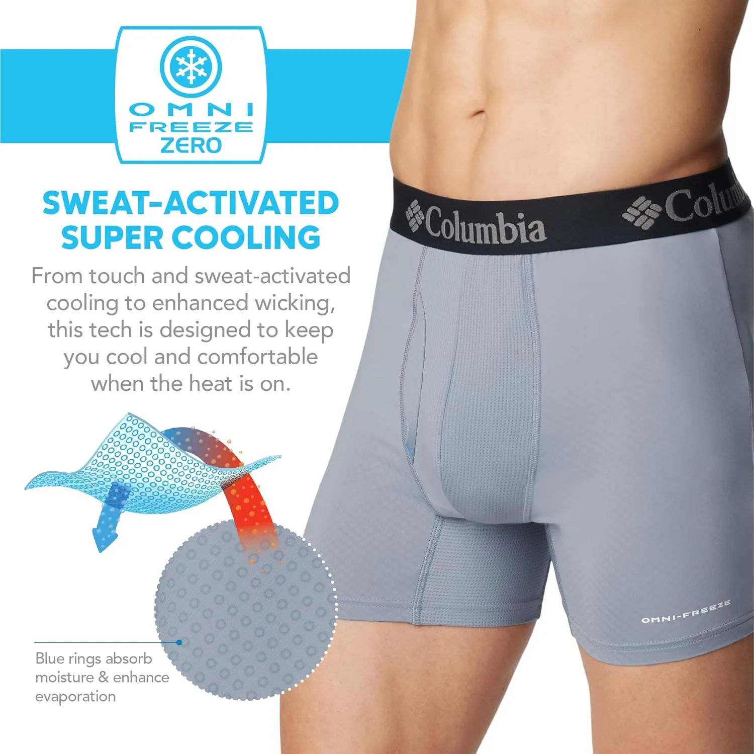 Columbia Men's Omni Freeze Zero Boxer Brief 3-Pack