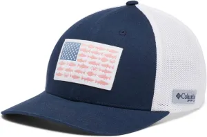 Columbia Unisex Adult PFG Fish Flag Mesh Ball Cap High Crown