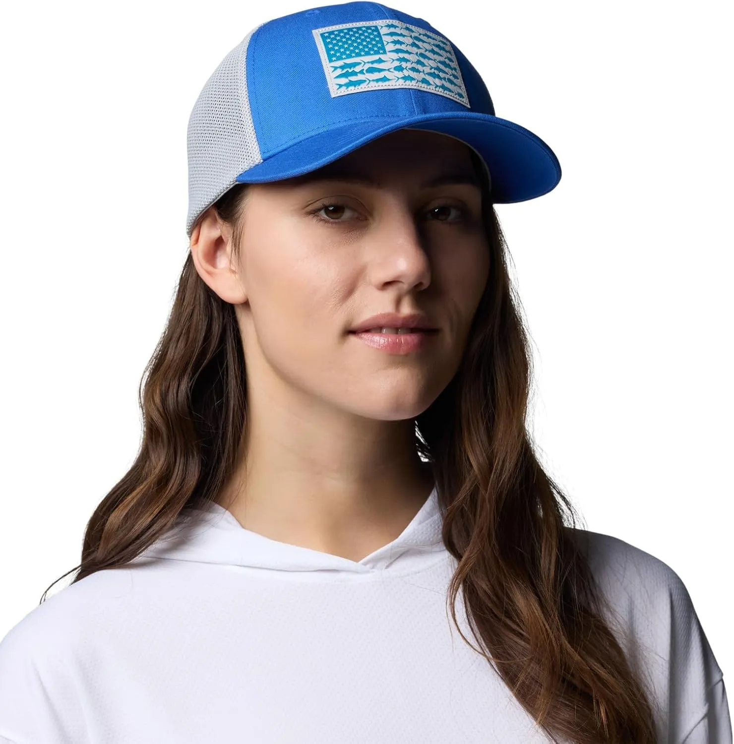 Columbia Unisex Adult PFG Fish Flag Mesh Ball Cap