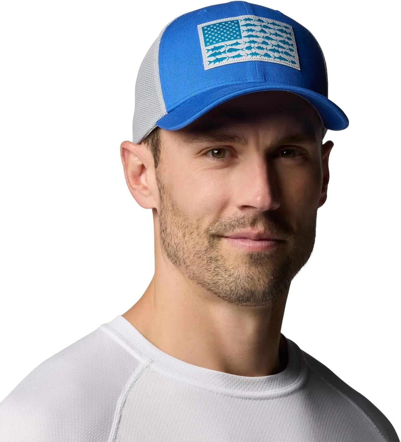 Columbia Unisex Adult PFG Fish Flag Mesh Ball Cap