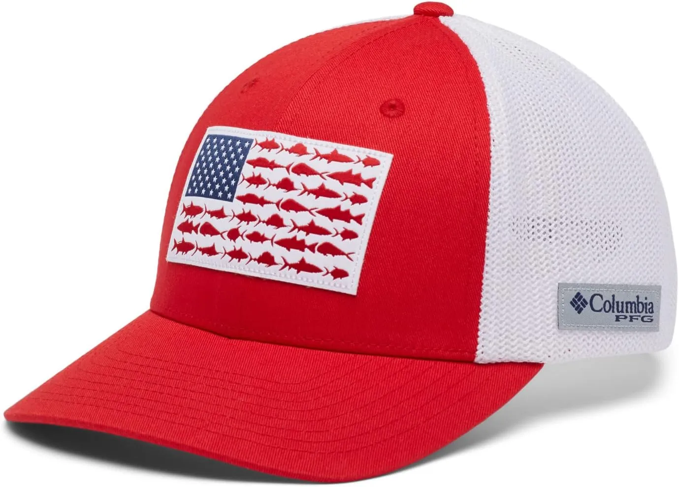 Columbia Unisex Adult PFG Fish Flag Mesh Ball Cap