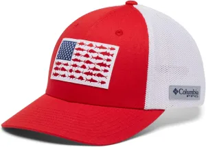 Columbia Unisex Adult PFG Fish Flag Mesh Ball Cap