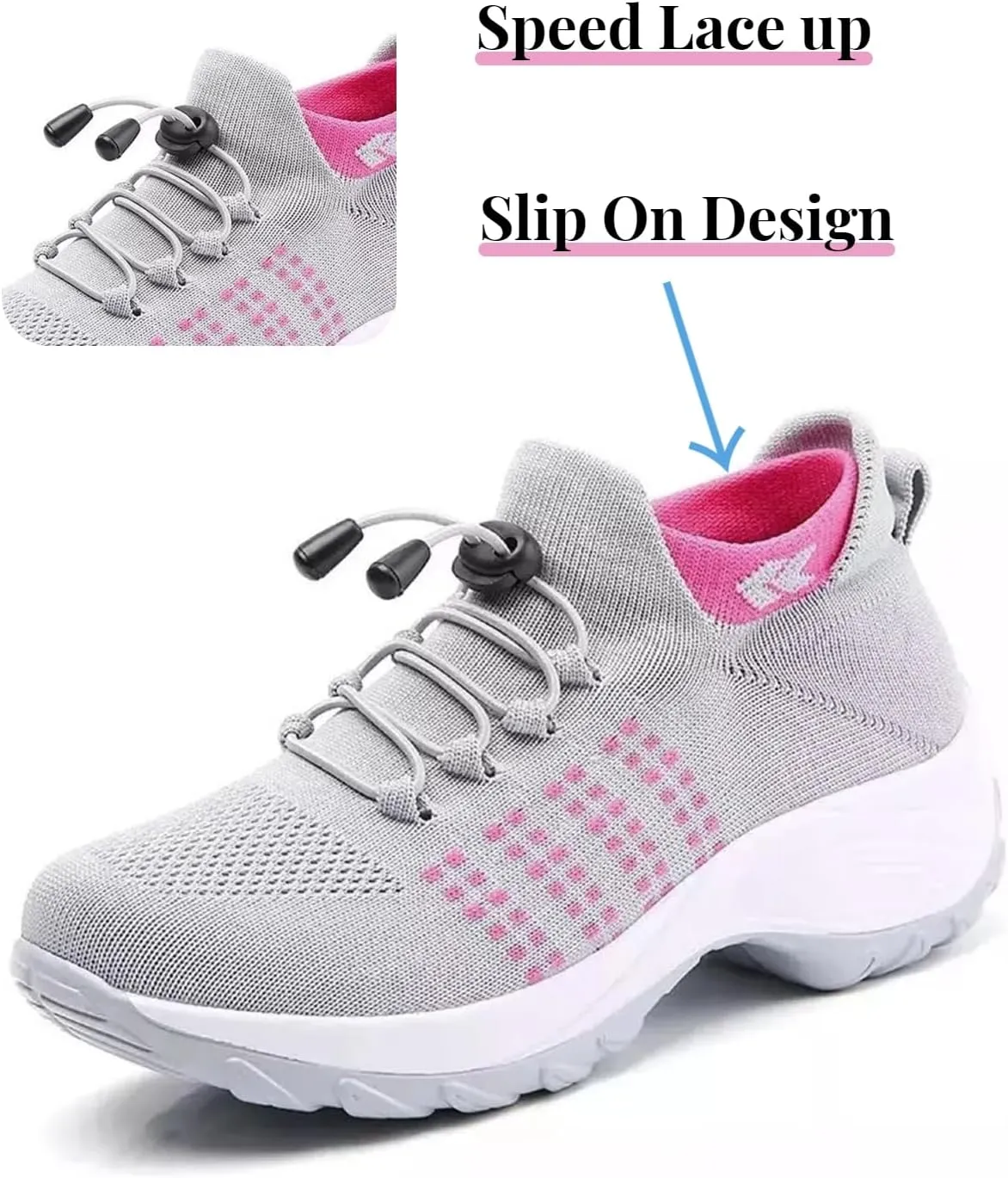 Comfortwear Shoes for Women Plantar Fasciitis Bowling Shoes Slide Soles, Lightweight Stretch Cushion Shoes for Women Mesh Athletic Style for Bowlers