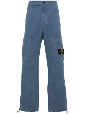 Compass-appliqué cargo trousers