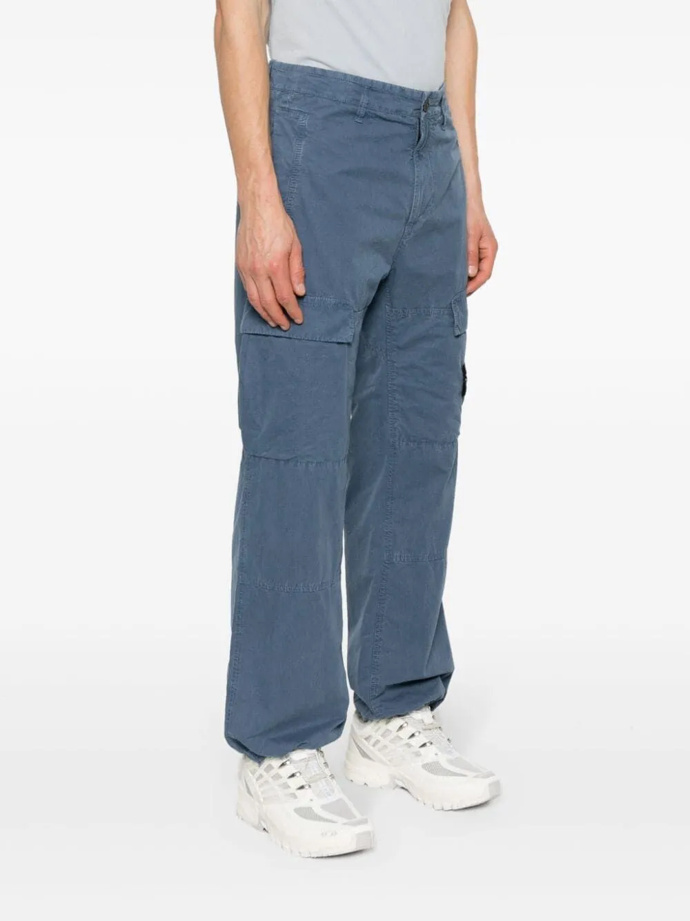Compass-appliqué cargo trousers