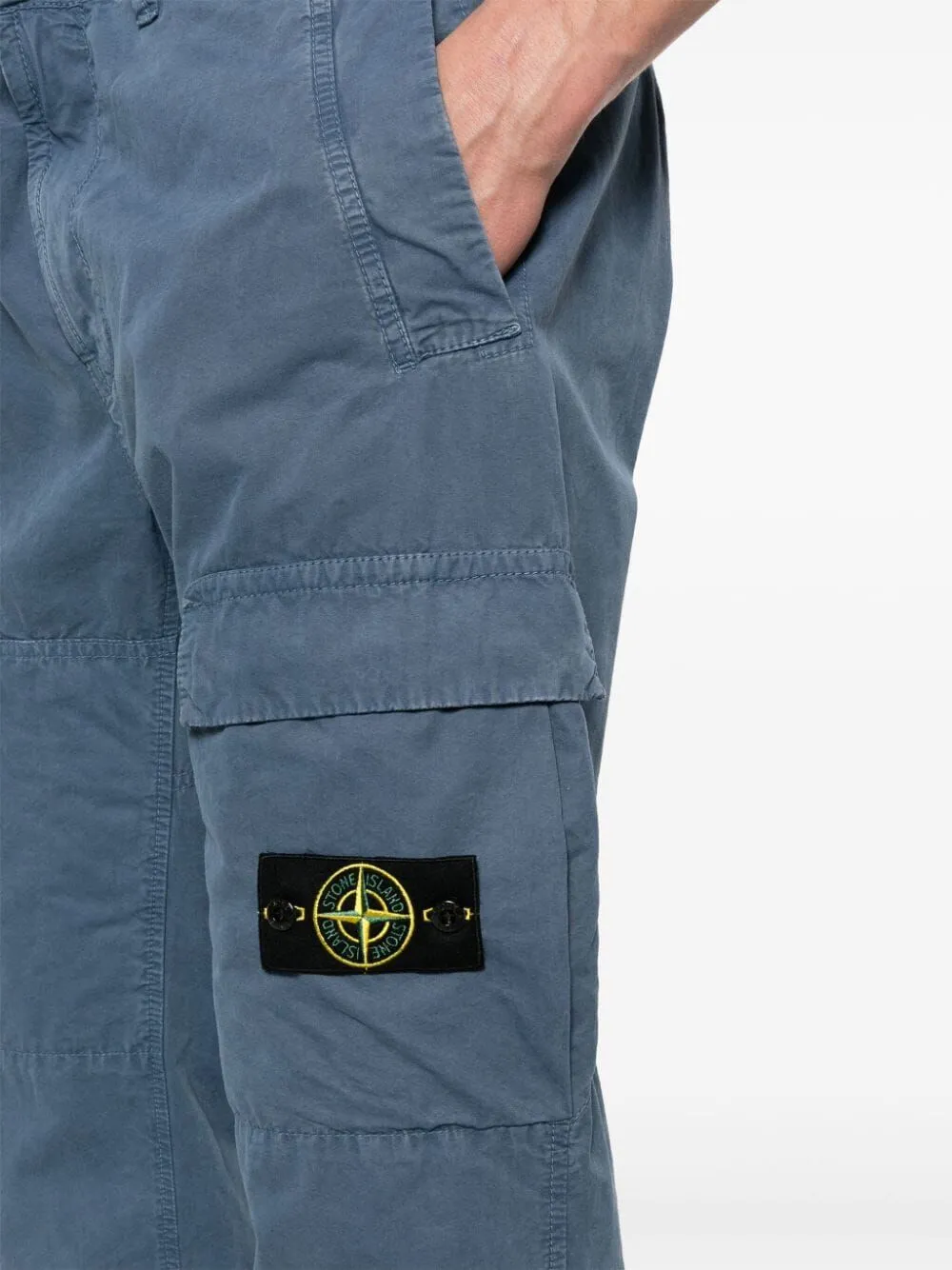 Compass-appliqué cargo trousers