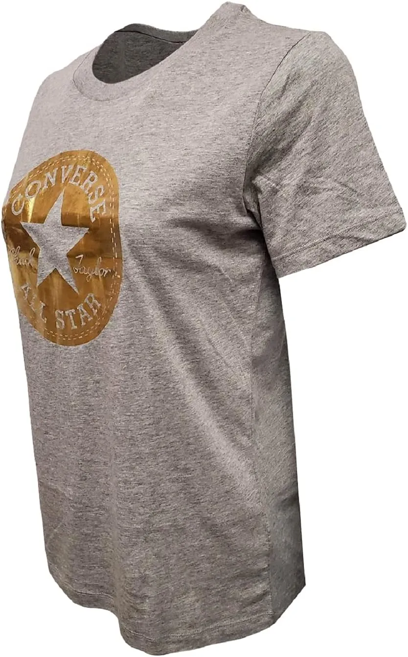 Converse Women's Metallic Chuck Patch Crewneck T-Shirt