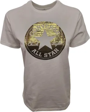 Converse Women's Metallic Chuck Patch Crewneck T-Shirt