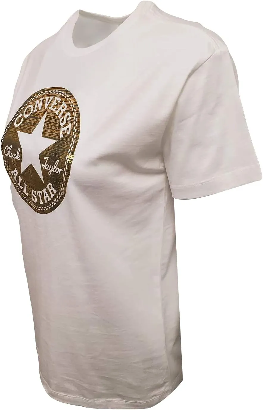 Converse Women's Metallic Chuck Patch Crewneck T-Shirt