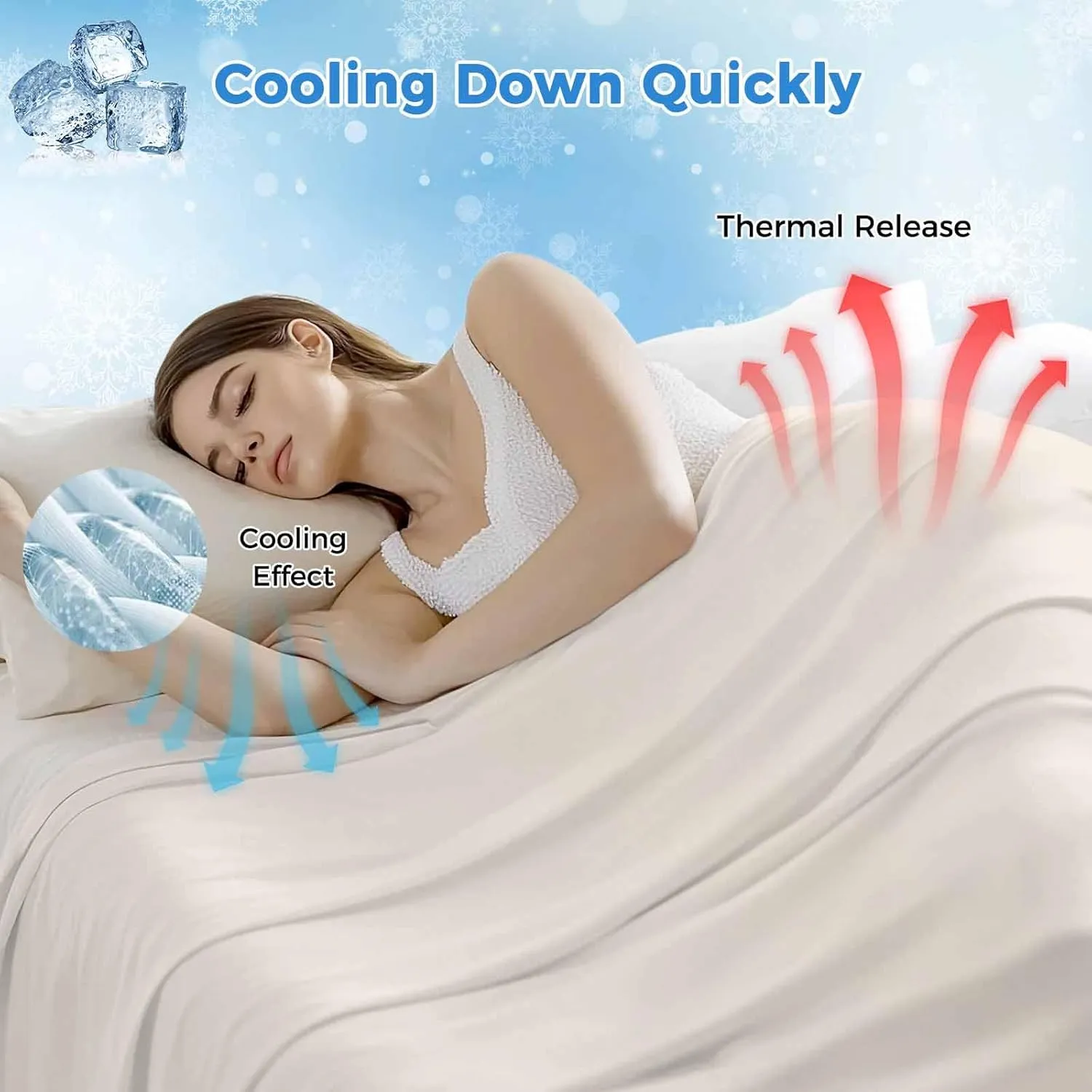 Cooling Blanket 30" x 40" Hand Drawing Abstract Snowy Mountain Ranges Oil Painting Illustration Breathable Summer Blankets Cooling Comforters for Hot Sleepers Throw Blankets for Bed Sofa Couch