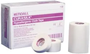 Covidien (N) Curasilk (Silk) Cloth Tape 1 X 10 Yds (Box 12)