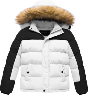 CREATMO US Boy's Water Resistant Winter Coats Warm Fleece Lined Outwear Windbreaker Ski Jacket