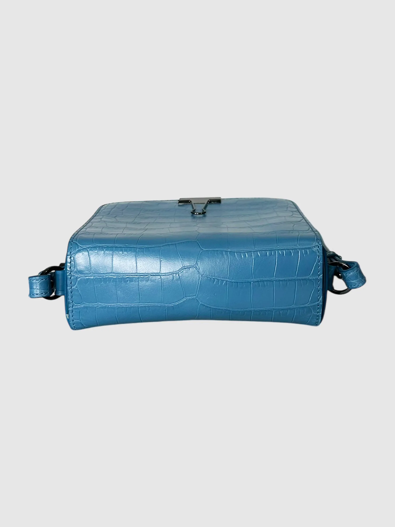 Croc-Embossed Cocco Flap Bag
