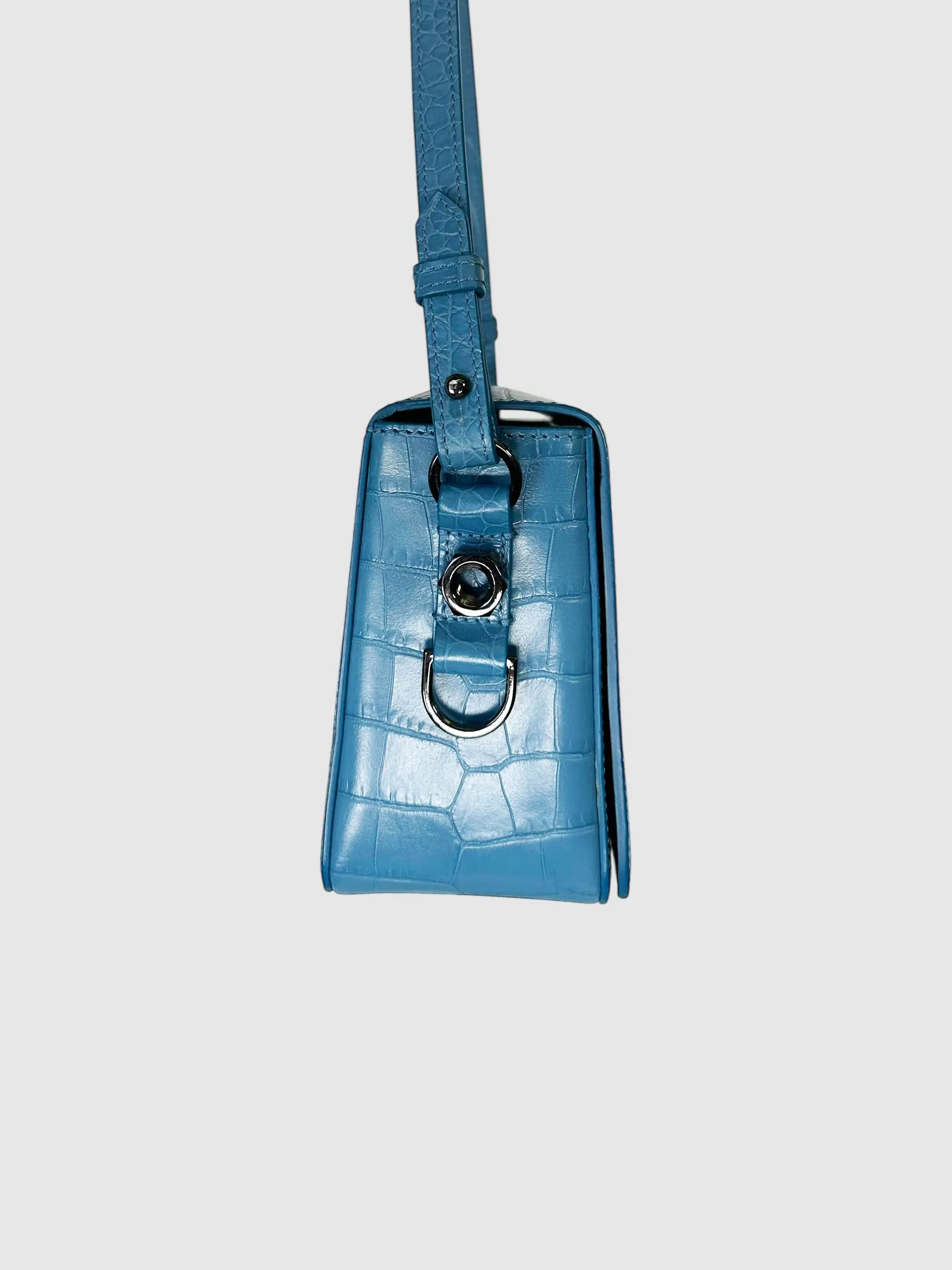 Croc-Embossed Cocco Flap Bag